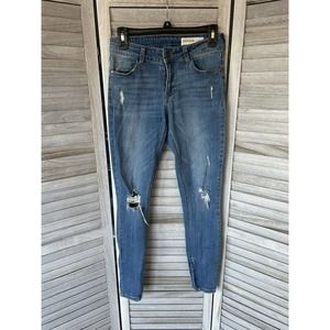 Pistola Jeans Women’s 27 Distressed Medium Wash Zipper Ankle Skinny Stretch